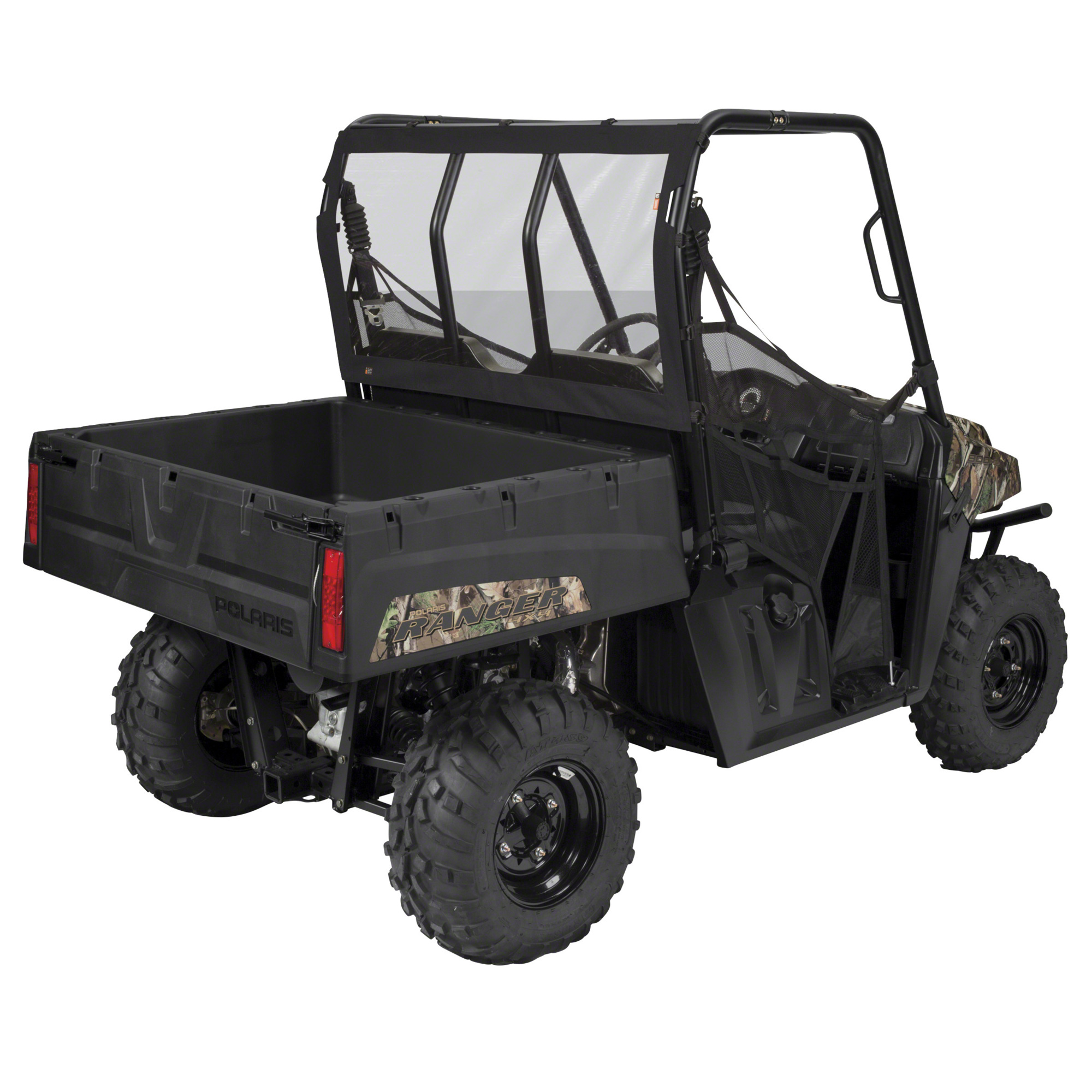 Classic Accessories QuadGear UTV Rear Windshield, Fits Polaris Ranger 900 XP, Crew 900 (2015 models and older), Black